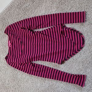 Betsey Johnson long sleeve striped top size sm